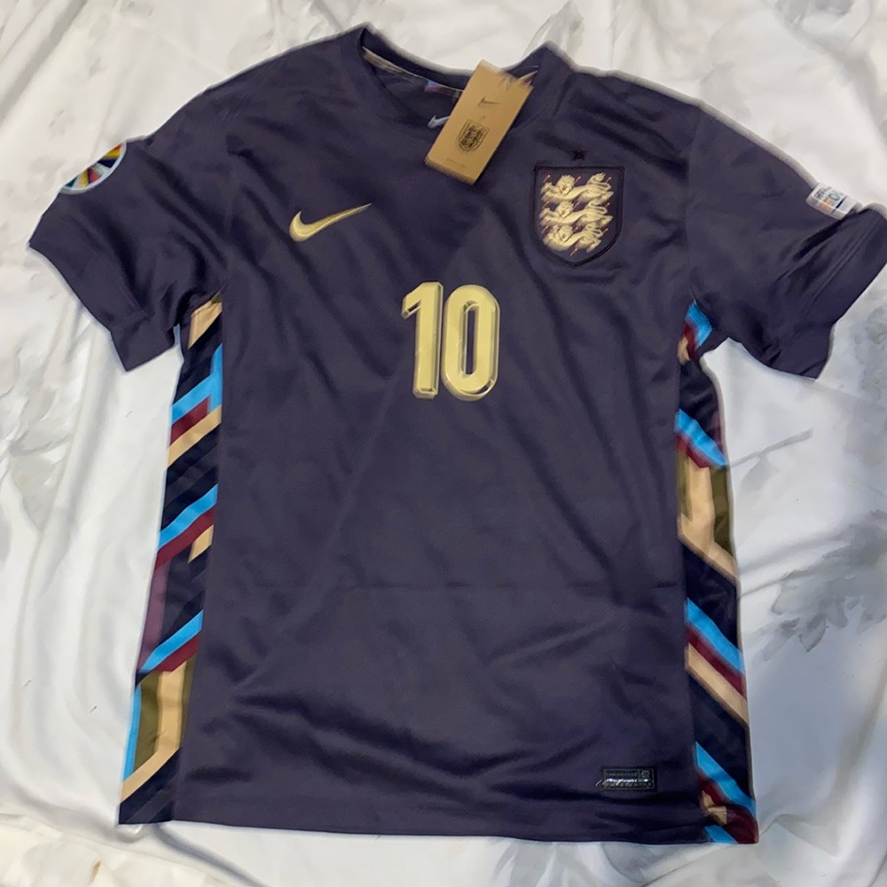 England Nike Away Stadium Shirt 2024 with Bellingham 10 printing
